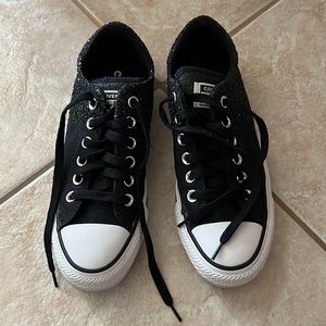 Black sparkly converse